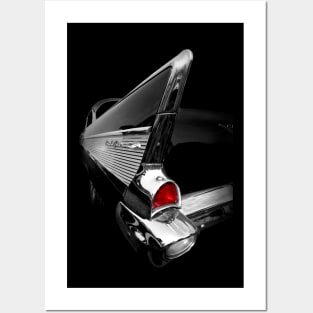 1957 Chevy Bel Air - black Posters and Art